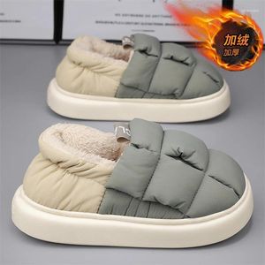 Slippers Men Winter Home Fleece Women Warm House Indoor Bedroom Couples Floor Shoes Soft Comfortable Light Weight