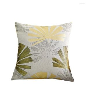 Pillow filo tintura di jacquard cuscino da cuscino banana foglie motivi in stile cinese camera da letto per la casa riunioni copertura