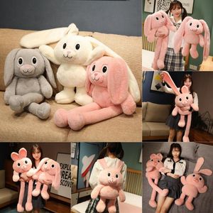 Cute Lalar rabbit doll magic animal Sunny day bunny retractable legs plush toy gift girl