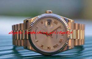 Браслет из нержавеющей стали Mint 18K Box Rose Gold Papers 118235f Men Watch 36 мм автоматические механические часы для часов.