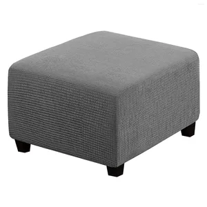 Stol täcker slipcover heminredning jacquard maskin tvättbar fyrkantig ottoman täcker non glid accessoarer mjuk stretch elastisk botten levande