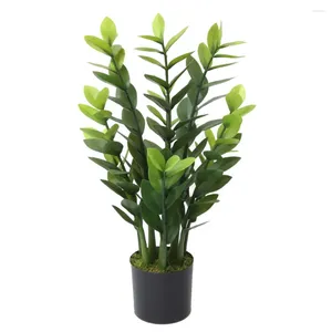 Decorative Flowers 75cm 90cm Artificial Money Tree Large Pot Simulation Plant Office Living Room Garden Decor Green Bonsai Decoration