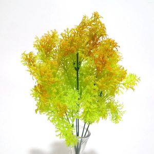 Декоративные цветы Смоделировали растения искусственные настенные материалы 6 ветвя птичья гнездо гнездо трава цветочная вода растение зеленое 2 шт.