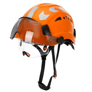 Capacete de segurança de construção de capacete com viseira construída em adesivos refletivos para engenheiros ABS ANSI Industrial Work Security Hat Hat