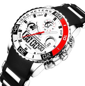 Top -Marken Luxus Uhren Männer Gummi geführt digitale Männer039s Quarz Mann Sportarmee Militär Handgelenk Watch Erkek Kol Seti C19010303012437563