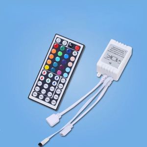 2024 LED denetleyici 44 Tuşlar LED IR RGB Kontrolör Kutusu 1 ila 2 Denetleyici IR RGB için RGB 3528 5050 LED Şerit Işıkları RGB LED için DC12V