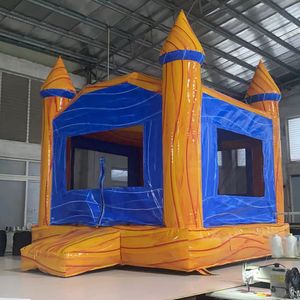 Partihandel Modern färg Uppblåsbar studsande Castle White Bounce House 10x10ft Commercial Grade Bounce Castle Jumper med Flower Free Ship 002