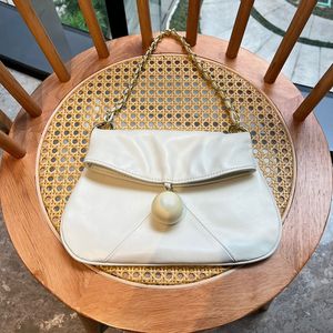 Designer Bag Tote Bag Hobo Bag Retro Table Tennis Handväska Lyxig kvinnor Vit kedja axelväska crossbody väska 24p lyxfårskinn underarmsäck plånbok cc väska