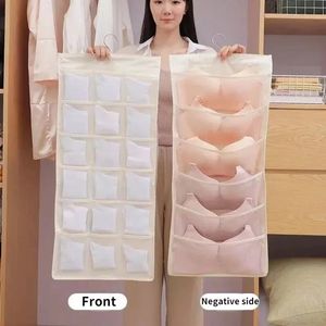 Double-sided Mesh Wardrobe Storage Hanging Organizers For Underwear Bra Socks Necktie Folding Closet Clothing Rack Hanger