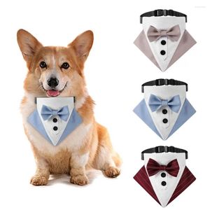 Dog Apparel Practical Pet Cat Suit Neck Scarf Bib Bright Color Saliva Towel Bandana Supplies