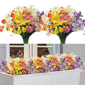 装飾花ホームガーデンデコレーションウェディングディーパーティー人工デイジーUV抵抗性非ファード装飾屋外プラスチック