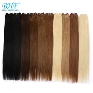 BHF Прямые человеческие волосы с плетеной пакеты индийская remy 100g geft ombre blonde color 16-28 240402