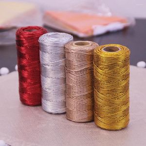 Gift Wrap Gold and Silver Macame Cord Rep String Twine Ribbon Bows Crafts Diy Sying Twisted Thread Home Textile Decor