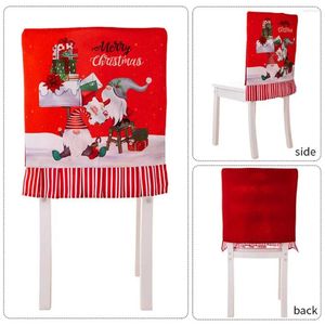 Chair Covers Cover Decor Xmas Christmas-themed Seat Exquisite Patterns Wear-resistant Non-fading For Dinner