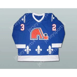 GDSIR Özel Paul Brousseau 32 Quebec Nordiques Hokey Jersey Yeni Top S-M-L-XL-XXL-3XL-4XL-5XL-6XL