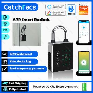 ZAKŁAD 4 Way Odblokuj aplikację Tuya lub Ttlock Waterproof hasło klucz 13.56KHz RFID Karta USB Blokada Bluetooth Smart Padlock