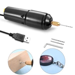 Tools DIY Jewelry Making Tools Mini Electric Drill Handheld For Epoxy Resin Jewelry Drilling Wood Craft Tools With 5V USB Data Cable
