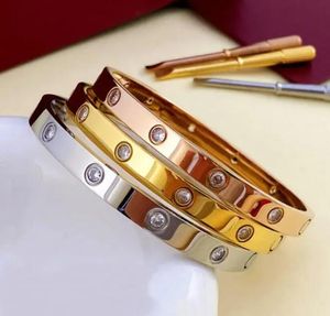 Woman Bracelet Designer Jewelry Screw Bangle 18K Titanium Steel Bangle Couple Jewelry with screwdriver bracelets high-quality women men nail bracelet Jewlery gift