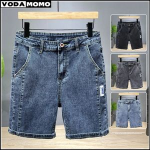 Summer Thin Men Business Denim Shorts Fashion Casual Stretch Slim Dżinsy Krótkie Bermuda Masculina Mężczyźni Ubranie Ropa Hombre 240402