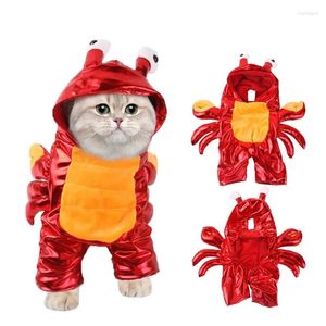 Собачья одежда Coats костюм кошачья кошка Crab Cdress Up Halloween Cross Dressing Funny Cosplay Product