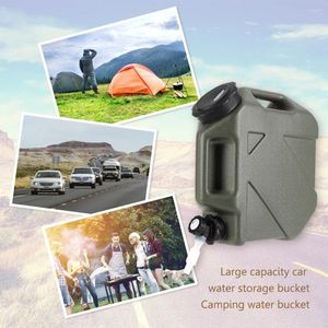 Water Bottles 10L Camping Bucket Storage Portable With Detachable Faucet No Leakage For Picnic Hiking Drinking Canister