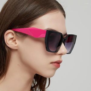 Sonnenbrille Square Street Shooting Driving Gradient Elegante Frauen Brillen UV400 Bunte Farbtöne