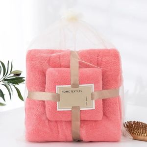 Ny mikrofiber handduksset Coral Fleece Absorberande hår Simning Face Hand Bath Handduk Set MicrofiBre Badrum Handdukar SetScoral Fleece Bath Handduk