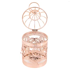 Titulares de velas Decoração de lanterna de chá metal Decor decorativo Luzes de pássaro CAGA Vintage Birdcage Stickight