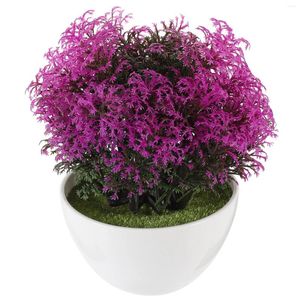 Decorative Flowers Artificial Potted Plant Fake Plants Flower Ornaments Living Room Bonsai Bouquet Plastic Faux