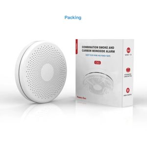 2 em 1 versão Wi -Fi Função Sensor de detector de fumaça de carbono Monóxido Co Detector de gás Fumaça de incêndio alarme para monóxido de carbono Sensor de alarme