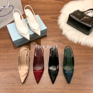 Brand Slingle Heels Casual Shoes Sandals Ballet Shoes 8CM Stilettos Nude Black Red High Heels Gladiator Walking Shoes Dress Shoes 34-42