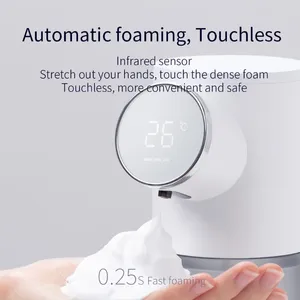 Liquid Soap Dispenser Automatic Rechargeable 320ml Infrared Sensor Dispensers Digital Display Foam Hand Sanitizer Machine