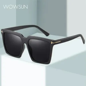 Sonnenbrille Wowsun Trendy übergroß für Frauen Vintage Square Sunbilles UV400 Schutz 103