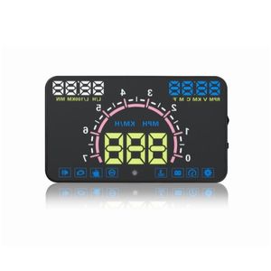 Ultimo Automotive 5,8 pollici OBD Headup Display Proiettore a LED digitale HUD con km/h RPM Consumo di carburante Acqua Temp e allarme a fatica