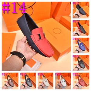 40model Leather Men Sapatos casuais Designer Brand Soft Italian Men Luxury Mocassins Mocassins Slip Slipable on Black Driving Shoes Plus Size 38-46