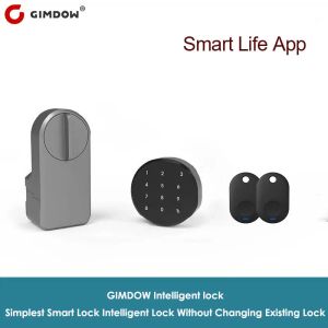 Lås Gimdow Bluetoothcompatible Gateway Tuya Smart Door Password Electric Hotel Apartment For Smart Key