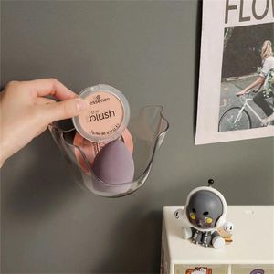 Storage Boxes Durable Makeup Sponge Bracket Transparent Wall-mounted Easter Egg Rack Cosmetic Box Drying Puff Tpr Portable