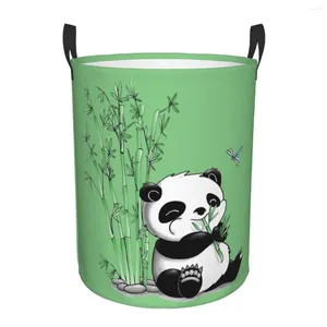 Borse per lavanderia Panda Basket Orso Abbigliamento giocattolo pieghevole cestino cestino per bambini vivai