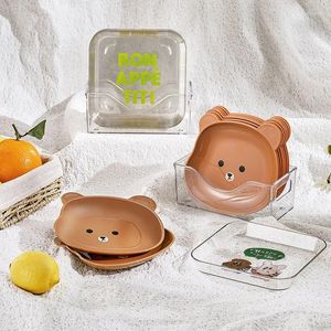 Storage Bottles 8pcs Bowl Plate Tableware Ceramics Cute Fruit Noodle Breakfast Salad Korean Accessories Utensils For Kitchen