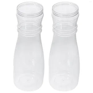 Vases 2 Pcs Clear Plastic Vase Bouquet Wrapping Accessories Flower Pot Transparent Flowerpot Container Student