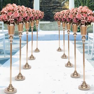 Party Decoration 12pcs)tall 100cm/130cm) Floral Aisle Pedestal Flower Stand Wedding Centerpieces Table Backdrop