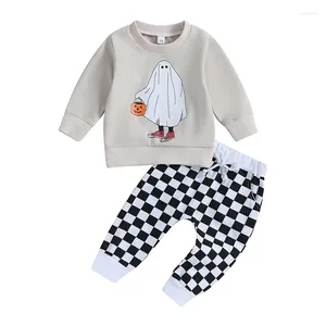 Kleidungssets Säuglingsbabys mein erstes Halloween -Kürbis -Sweatshirt -Hosen Outfits Fall Kleidung Set