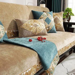 Stuhlabdeckungen Chenille Sofa Handtuch Anti-Rutsch-Couch für Wohnzimmermöbel Luxus Solid Cover chinesischer Stil hochwertig