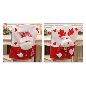 Chair Covers Eco-friendly Cover Festive Christmas Santa Claus Snowman Elk Design Adorable For Chairs