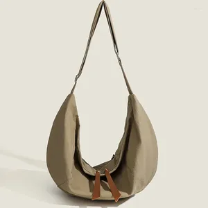 Hobo Nylon Cloth Large Capacity Hobos Bag For Women Luxury Designer Handbag Purse 2024 Casual Travel Light Shoulder Crossbody