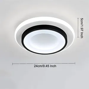 Światła sufitowe Czarne światło LED 23 W okrągłe lampa do korytarza do korytarza Środek Śluzowy 3000K-6500k