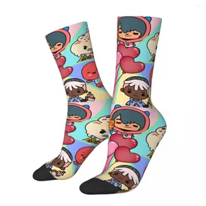 Herrensocken lustige verrückte Kompressionssocke für Männer Squad Hip Hop Harajuku Toca Leben Welt die exquisiten Cartoons Happy Boys Crew