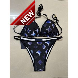 2024 neuer Modedesigner sexy Bikini Sets Billig Frauen Modebrief Print Bikini Set Tanga Mode Bra Beach Party Sexy Push Up Verband Badeanzug Schwimmkleidung Größe S