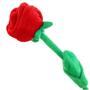 Flores decorativas Simulação Plush rosa cores variadas haste flexível longa para decoração