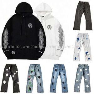 Designer hoodie dragkedja hoodie män kvinnor tröjor hjärtan jackor ch långärmare jacka lös bomulls pullove hoody sanskrit korsmönster hip hop st 99jk#